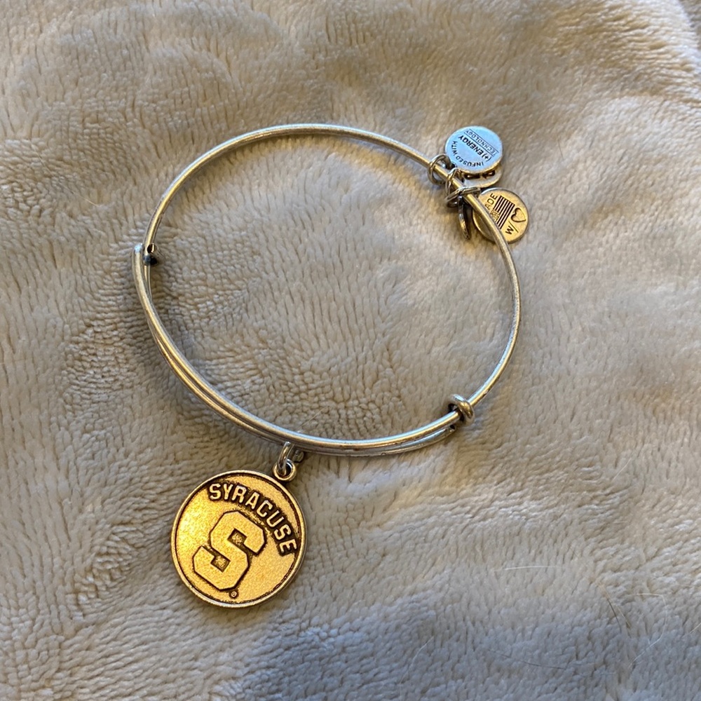 Silver Alex and Ani Bracelet with Syracuse Logo